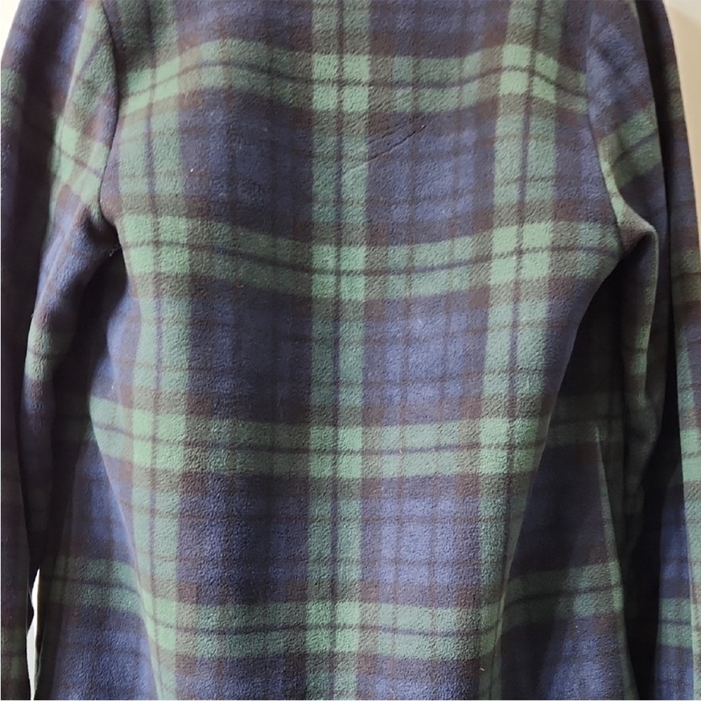 Abercrombie & Fitch Black and Green Plaid Teddy Jacket - Picture 6 of 9